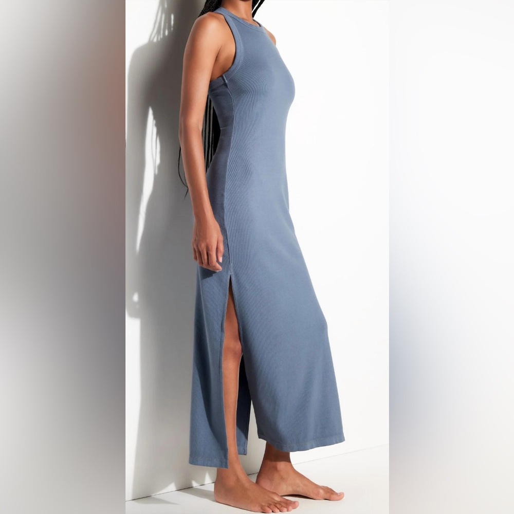 NWT - Spiritual Gangster Simone Rib Maxi Dress - Dusty Blue